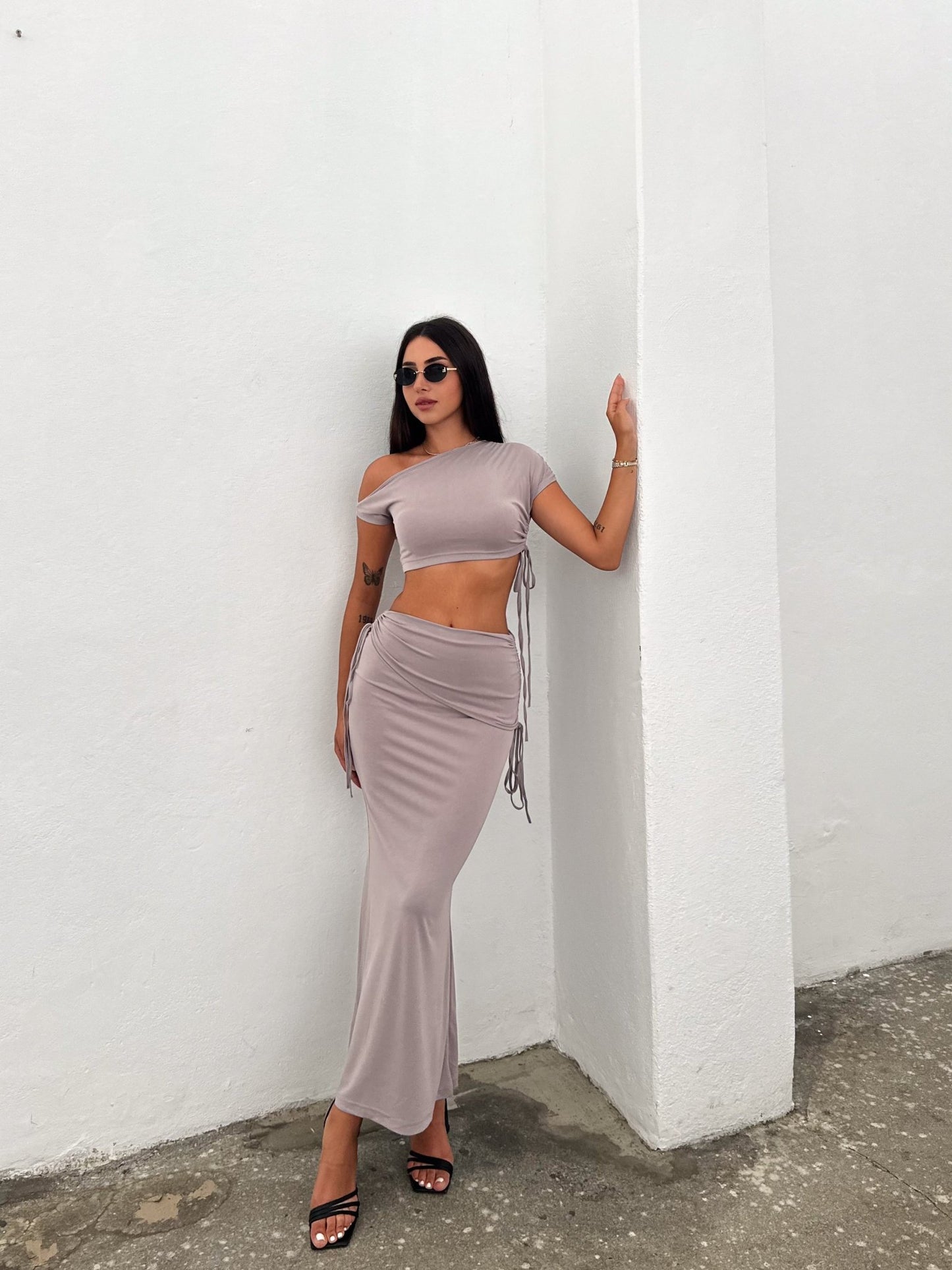 Malibu Maxi Skirt Set Lilac - My Store